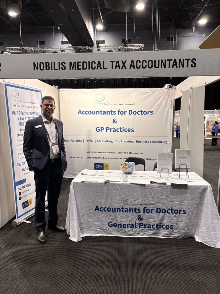 The Nobilis Medical Tax Accountants exhibition stand in Brisbane.