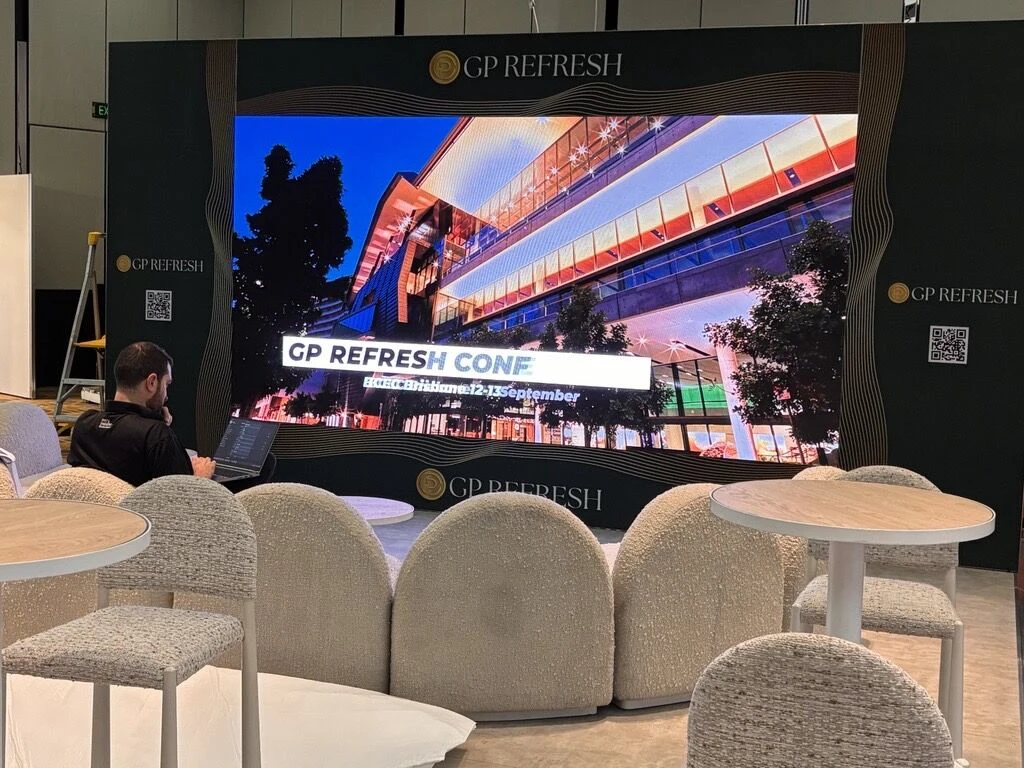 The main presentation stage at GP Refresh Melbourne 2026.